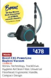 Miele - Boost CX1 PowerLine Bagless Vacuum offers at $478 in Retravision