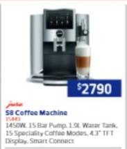 Jura - S8 Coffee Machine offers at $2790 in Retravision
