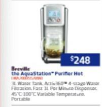 Breville - the AquaStation Purifier Hot offers at $248 in Retravision