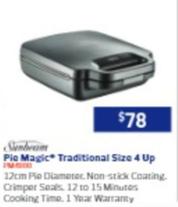 Sunbeam - Pie Magic Traditional Size 4 Up offers at $78 in Retravision