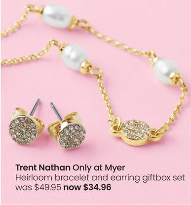Trent Nathan - Heirloom Bracelet And Earring Giftbox Set offers at $34.96 in Myer