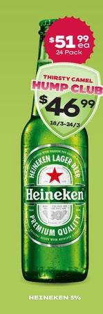 Heineken - 5% offers at $51.99 in Thirsty Camel