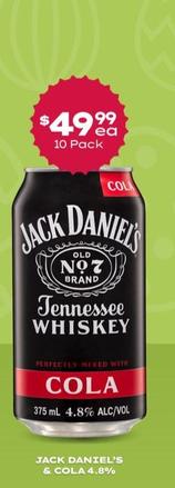 Jack Daniels - & Cola 4.8% offers at $49.99 in Thirsty Camel