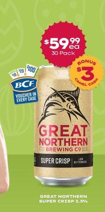 Great Northern - Super Crisp 3.5% offers at $59.99 in Thirsty Camel