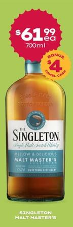 The Singleton - Malt Master's offers at $61.99 in Thirsty Camel