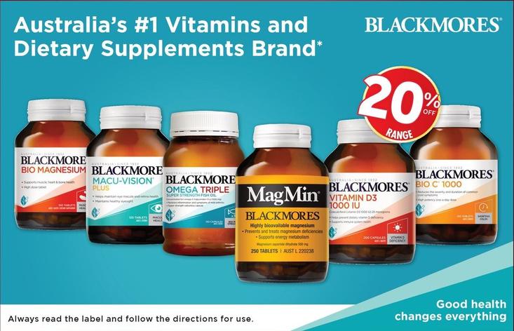 Blackmores - Range offers in Pharmacy 4 Less