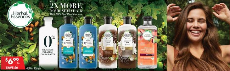 Herbal Essences - 400ml Range offers at $6.99 in Pharmacy 4 Less