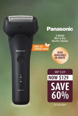 Panasonic - 3-blade Wet & Dry Electric Shaver offers at $129 in Shaver Shop