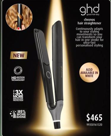 Ghd - Chronos Hair Straightener offers at $465 in Shaver Shop
