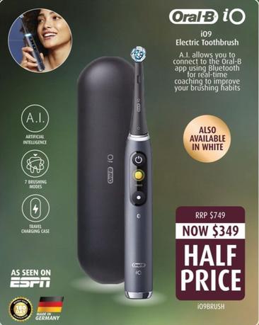 Oral B - i09 Electric Toothbrush offers at $349 in Shaver Shop