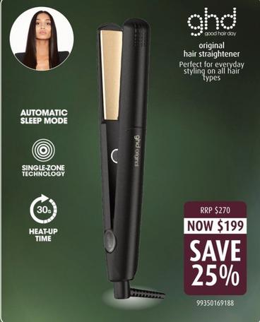 Ghd - Original Hair Straighteners offers at $199 in Shaver Shop