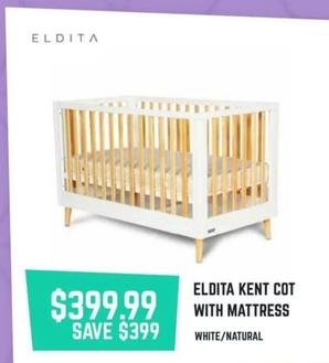 Eldita - Kent Cot With Mattress offers at $399.99 in Baby Kingdom