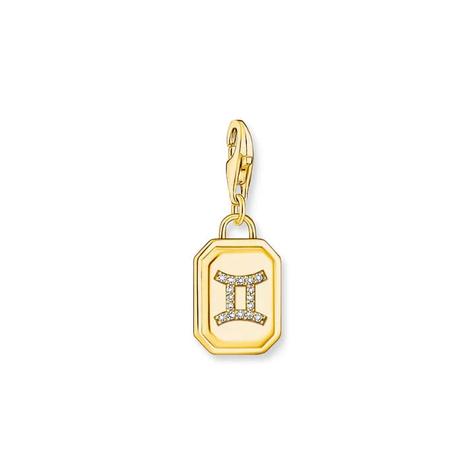 GEMINI ZODIAC SIGN GOLD CHARM PENDANT offers at $119 in Thomas Sabo