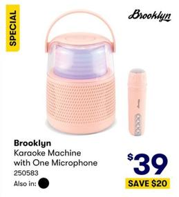 Brooklyn - Karaoke Machine With One Microphone  offers at $39 in BIG W