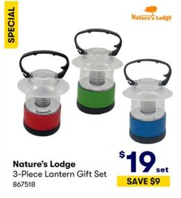 Nature’s Lodge - 3-piece Lantern Gift Set offers at $19 in BIG W