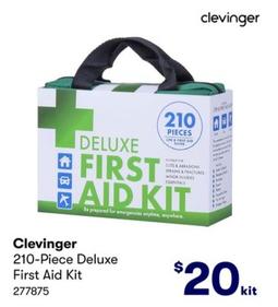 Clevinger - 210-piece Deluxe First Aid Kit offers at $20 in BIG W