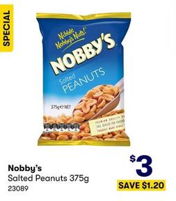 Nobby’s - Salted Peanuts 375g offers at $3 in BIG W