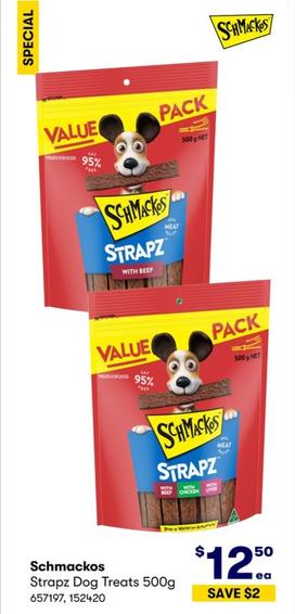 Schmackos - Strapz Dog Treats 500g offers at $12.5 in BIG W