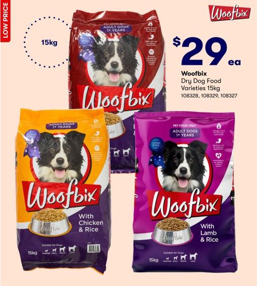 Woofbix  - Dry Dog Food Varieties 15kg offers at $29 in BIG W
