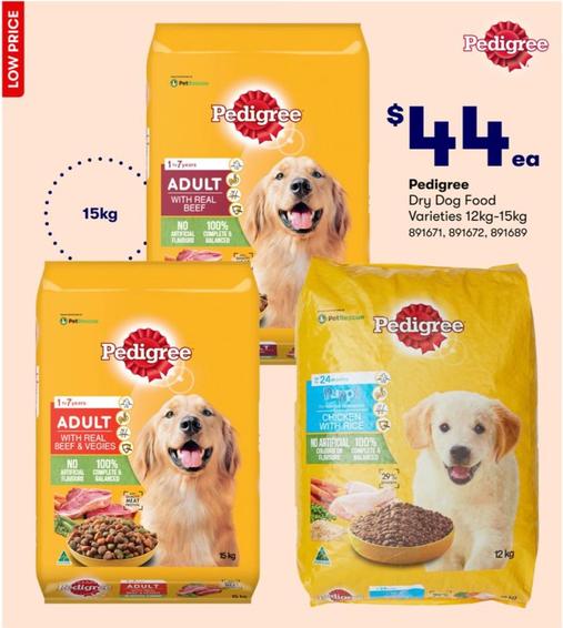 Pedigree - Dry Dog Food Varieties 12kg-15kg offers at $44 in BIG W