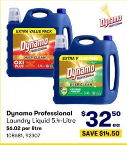 Dynamo Professional - Laundry Liquid 5.4-Litre offers at $32.5 in BIG W
