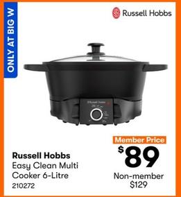 Russell Hobbs - Easy Clean Multi Cooker 6-Litre offers at $89 in BIG W