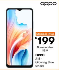 Oppo - A18 Glowing Blue offers at $199 in BIG W