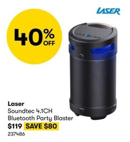 Laser - Soundtec 4.1CH Bluetooth Party Blaster offers at $119 in BIG W