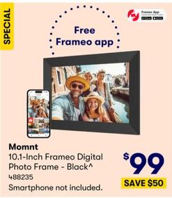 Momnt - 10.1-Inch Frameo Digital Photo Frame Black offers at $99 in BIG W