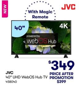 Jvc - 40" UHD WebOS Hub TV offers at $349 in BIG W