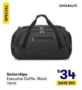 Swiss+Alps - Executive Duffle- Black offers at $34 in BIG W