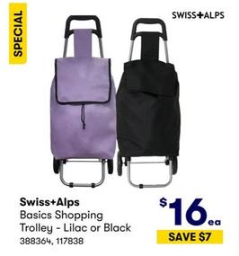 Swiss+Alps - Basics Shopping Trolley - Lilac or Black offers at $16 in BIG W