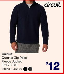 Circuit - Quarter Zip Polar Fleece Jacket Sizes S-3XL  offers at $12 in BIG W