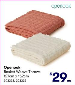 Openook - Basket Weave Throws 127cm x 152cm offers at $29 in BIG W
