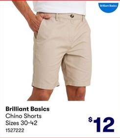 Brilliant Basics - Chino Shorts Sizes 30-42 offers at $12 in BIG W