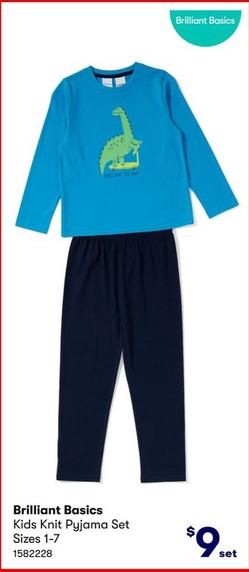 Brilliant Basics - Kids Knit Pyjama Set Sizes 1-7 offers at $9 in BIG W