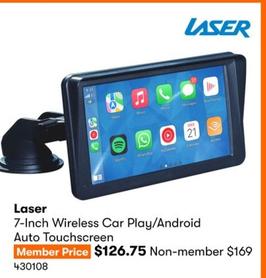 Laser - 7-Inch Wireless Car Play/ Android Auto Touchscreen offers at $126.75 in BIG W
