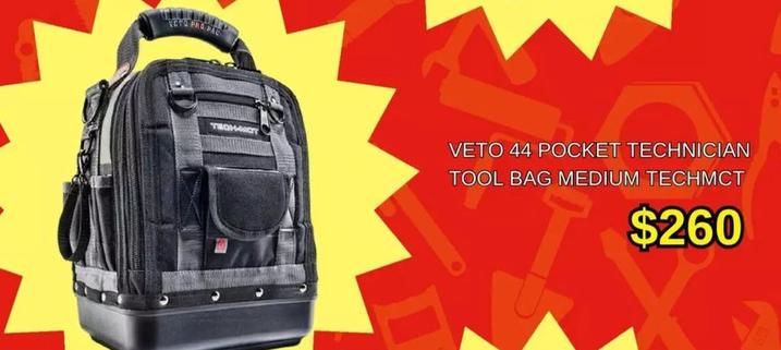 Veto - 44 Pocket Technician Tool Bag Medium Techmct offers at $260 in Total Tools