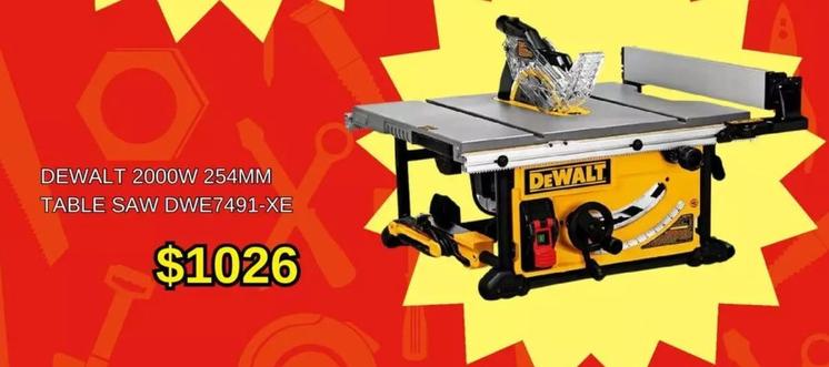 Dewalt - 2000w 254mm Table Saw Dwe7491-xe offers at $1026 in Total Tools