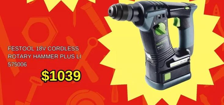Festool - 18v Cordless Rotary Hammer Plus Li offers at $1039 in Total Tools
