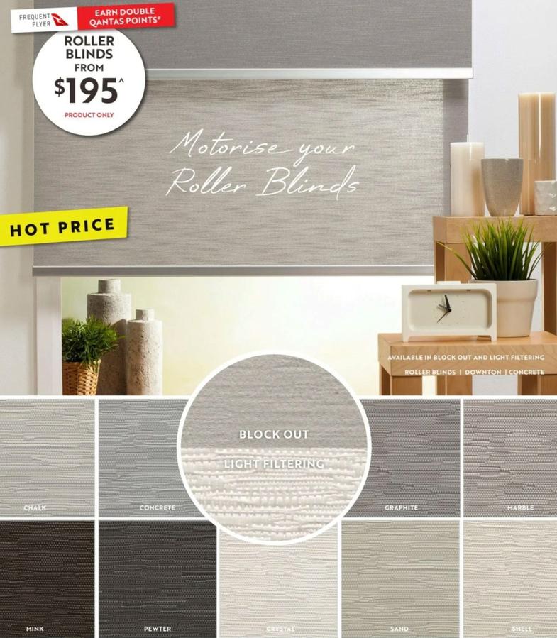 Blinds offers at $195 in Carpet Court