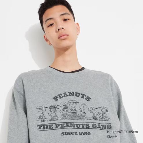 PEANUTS Charlie Brown's Baseball Team Sweatshirt Gray offers at $59.9 in Uniqlo