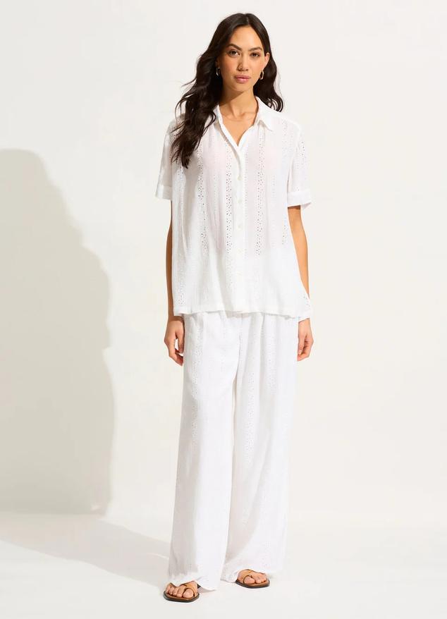 Broderie Pant - White offers at $169.95 in Seafolly