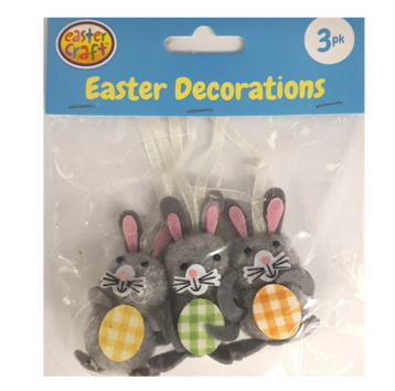 Easter Decorations Grey Bunny with Egg offers at $2 in Dollars and Sense