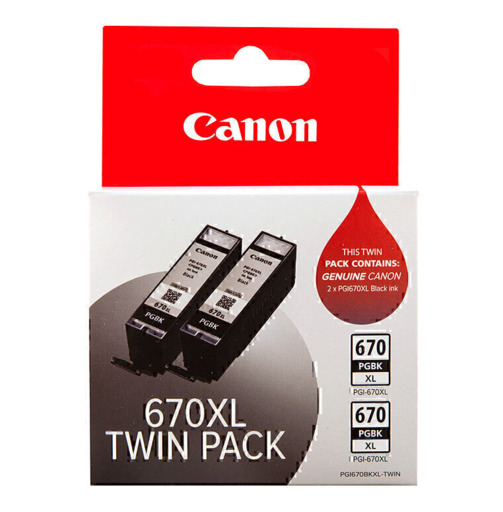 CANON 670XL TWIN PACK BLACK offers at $54.5 in The Lucky Charm