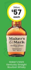 Maker's Mark - Kentucky Straight Bourbon Whisky offers at $57 in The Bottle-O