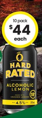 Hard Rated - 4.5% Premix Cans 375ml offers at $44 in The Bottle-O