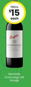 Penfolds - Koonunga Hill Range offers at $15 in The Bottle-O