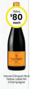 Veuve Clicquot - Brut Yellow Label Nv Champagne offers at $80 in The Bottle-O