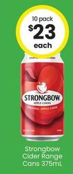 Strongbow - Cider Range Cans 375ml offers at $24 in The Bottle-O